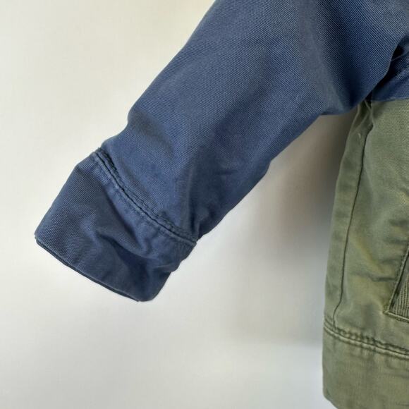 OshKosk Blue and Green Light Weight Full Zip Colorblock Jacket Boys 2T - Picture 6 of 13